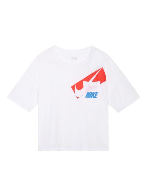 (WMNS) Nike Dri-fit Loose Crew Neck Short Sleeve T-Shirt White DC7190-100