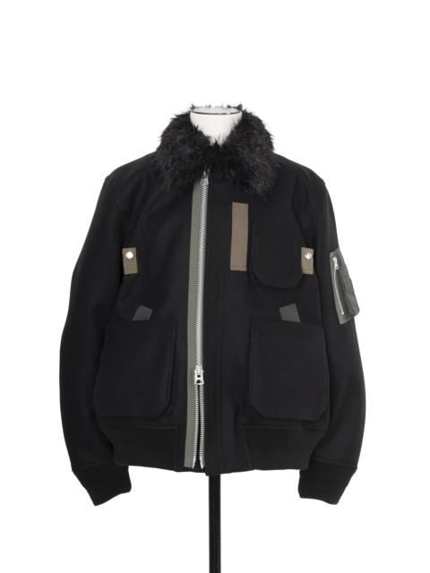 sacai Wool Melton Blouson