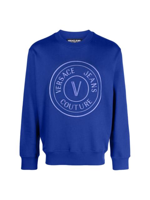 VERSACE JEANS COUTURE logo-embroidered cotton sweatshirt