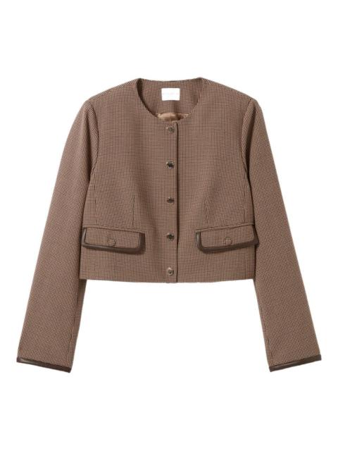 Claudie Pierlot houndstooth-pattern cropped jacket