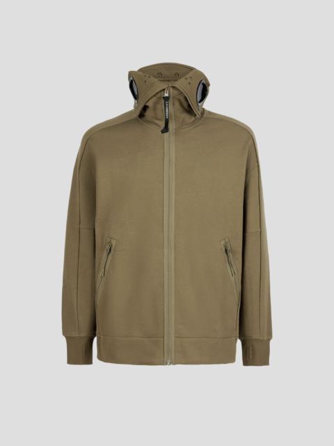 C.P. Company Diagonal Raised Fleece Zipped Goggle Hoodie