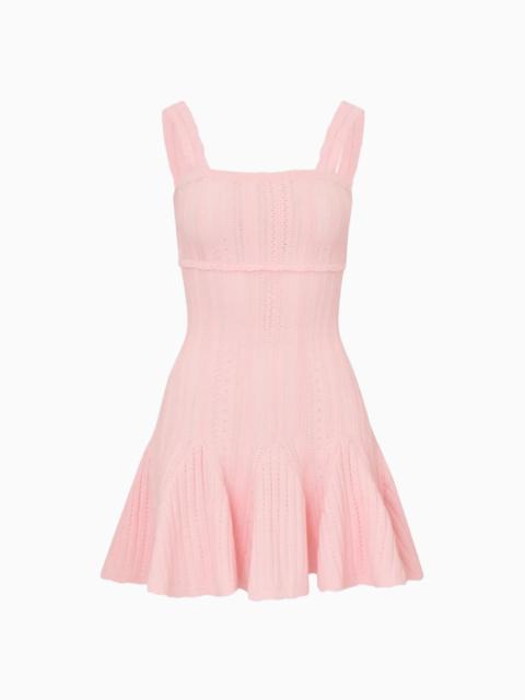 LoveShackFancy Tabatha Stretch Pointelle Mini Dress