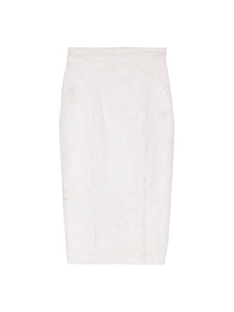 high-waisted pencil skirt