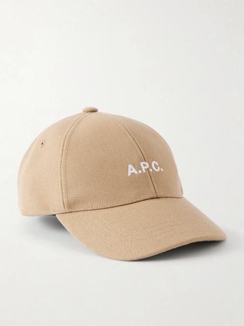 A.P.C. Charlie Logo-Embroidered Cotton-Canvas Baseball Cap