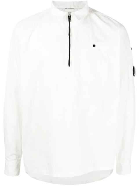 C.P. Company C.P. COMPANY Patch Pocket Quarter Zip Shirt White