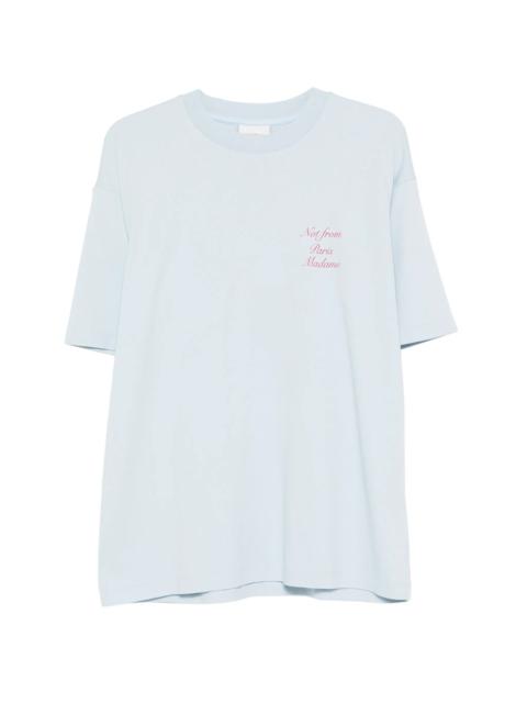 Drôle de Monsieur Drole De Monsieur Slogan Calligraphy Round-neck T-shirt