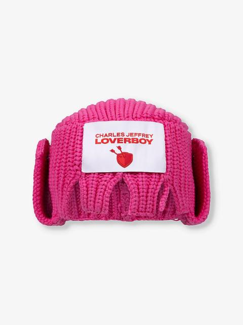 CHARLES JEFFREY LOVERBOY Archer Logo-Patch Knitted Beanie