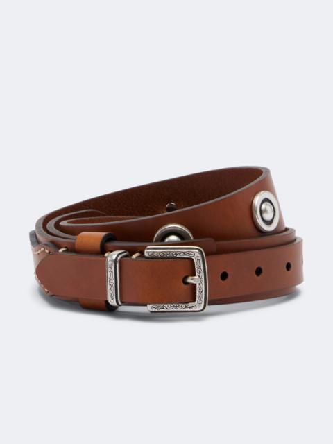 Etro Studded leather belt