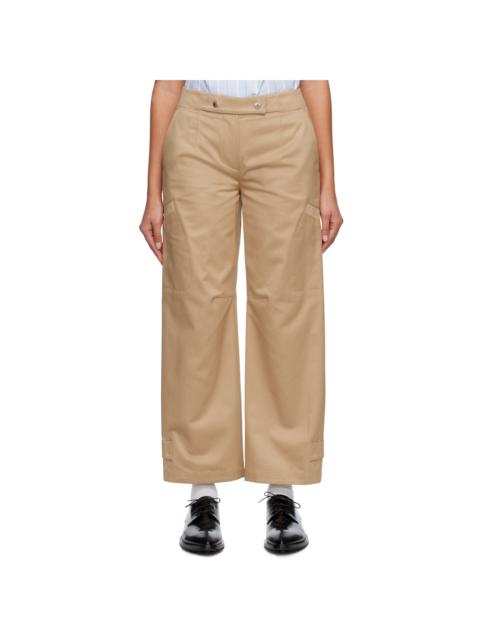 SYSTEM Beige Press-Stud Trousers
