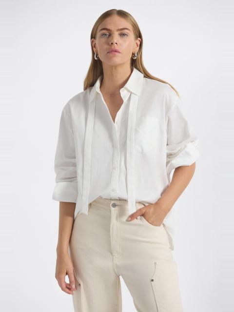 DEREK LAM 10 CROSBY EDELINE BUTTON UP SHIRT WITH NECK TIE