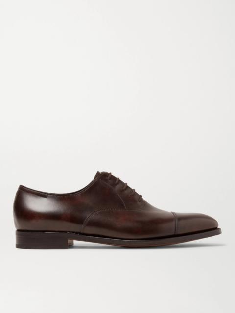 John Lobb City II Burnished-Leather Oxford Shoes