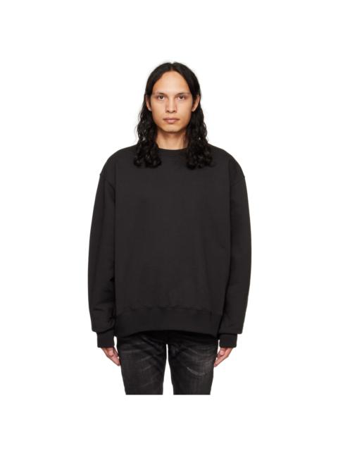 【関税込み】We11done ブラック High Boatneck スウェットシャツ We11done Black Padded Sweatshirt | REVERSIBLE