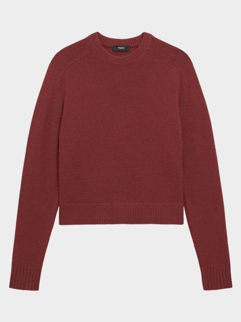 Theory Cashmere Cropped Crewneck Sweater