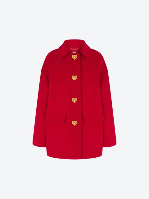 Moschino HEARTS BUTTONS CLOTH COAT