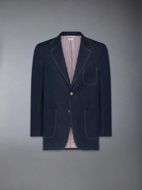 Thom Browne COTTON LINEN ELONGATED SPORT COAT