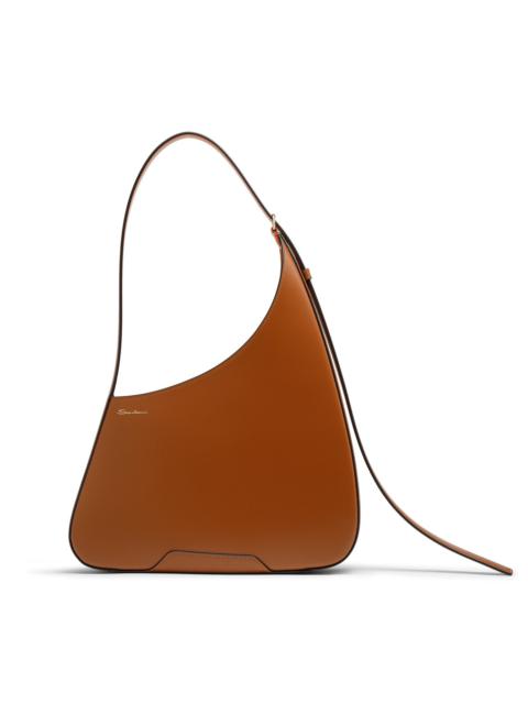 Santoni Brown leather The Pluto Hobo shoulder bag