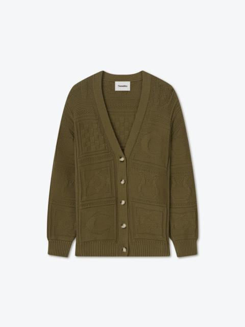 Nanushka TEYO - Cotton-blend cardigan - Khaki