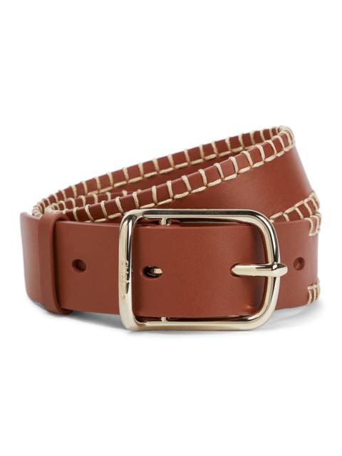 Louela reversible leather waist belt