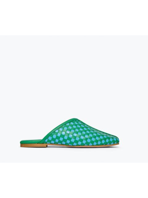 FRĒDA SALVADOR SAANVI WOVEN LEATHER SLIDE