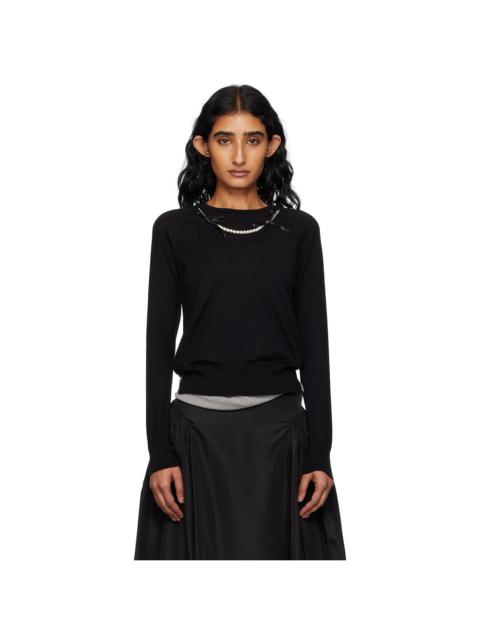 Simone Rocha Black Classic Long Sleeve Fine Knit Sweater