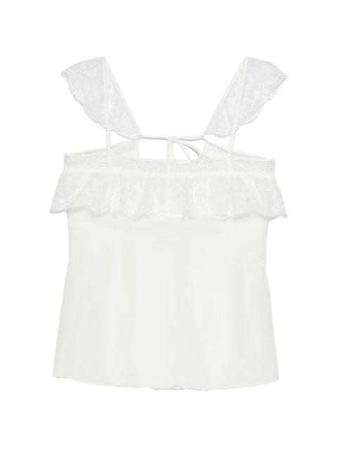 gimaguas Meredith lace-trim top