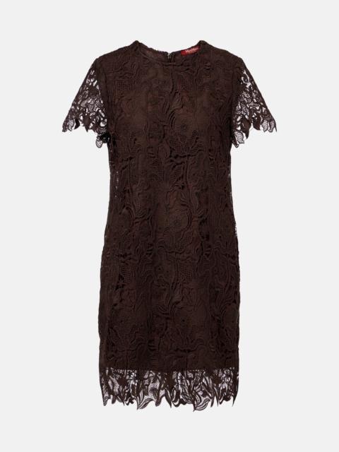 Max Mara Cotton guipure lace minidress