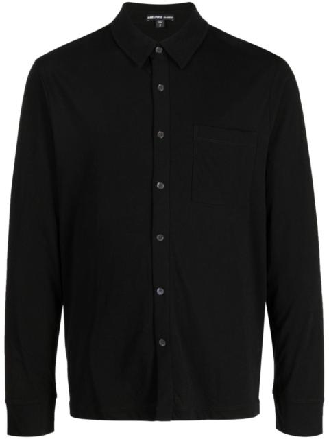JAMES PERSE spread-collar jersey shirt