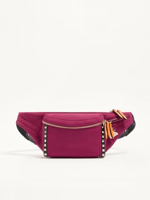 Valentino STUD UP WAIST BAG IN TECHNICAL FABRIC