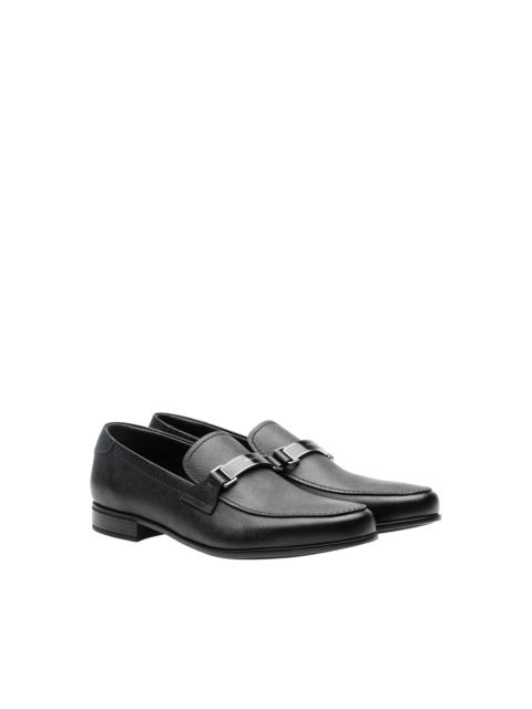 Saffiano leather loafers