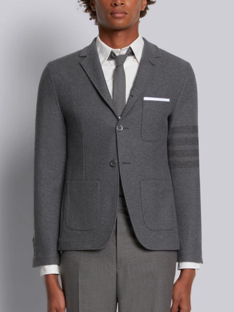 Thom Browne Medium Grey Double Face Tech Twill 4-Bar Sport Coat