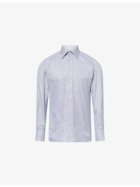 TOM FORD Slim-Fit Graphic-Pattern Cotton Shirt