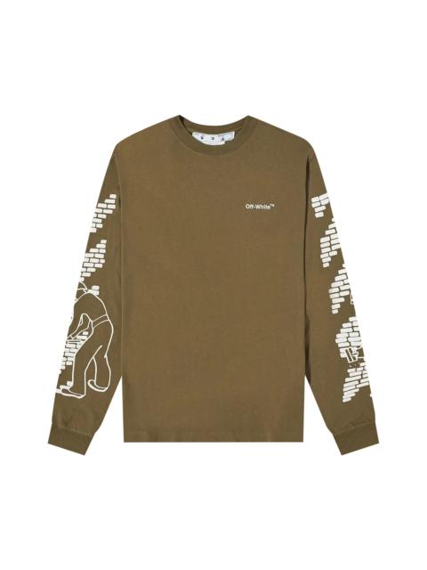 Off-White Bricks Skate Long-Sleeve Tee 'Green/White'