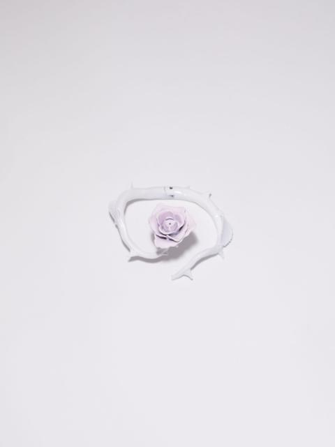 Acne Studios Cuff rose bracelet - White