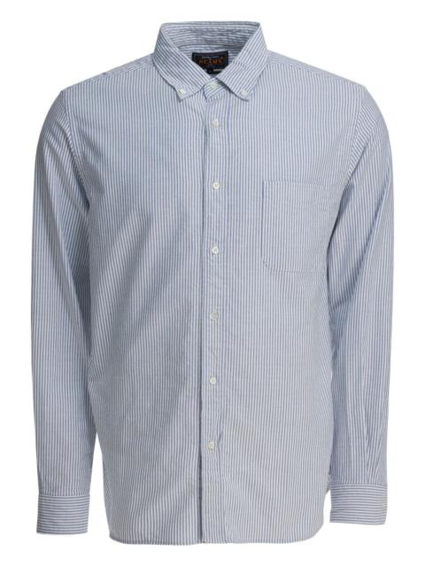 BEAMS PLUS B.D. striped chest-pocket shirt