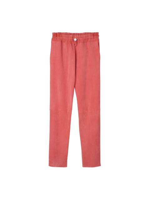 Longchamp Leather straight pants Blush - Leather