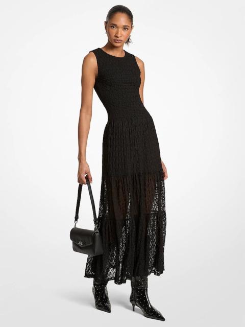 MICHAEL KORS Stretch Floral Lace Maxi Dress