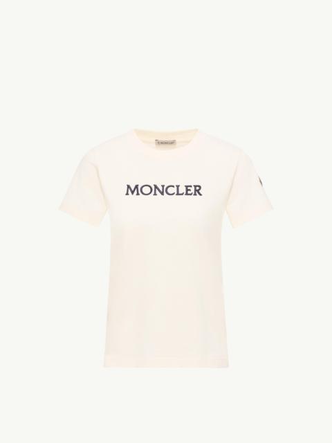 Moncler Embroidered Tonal Logo Cotton T-Shirt