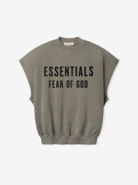 ESSENTIALS Relaxed Fleece Cutoff Sweatshirt