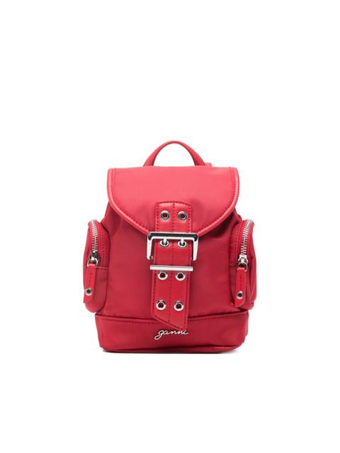 GANNI buckle-detail backpack