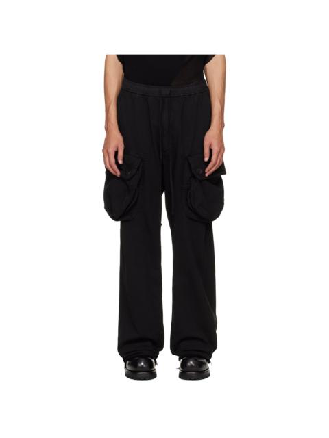 Julius Black Gasmask Wide Cargo Pants