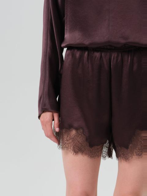 Citizens of Humanity Lace Trimmed Tap Short In Espresso