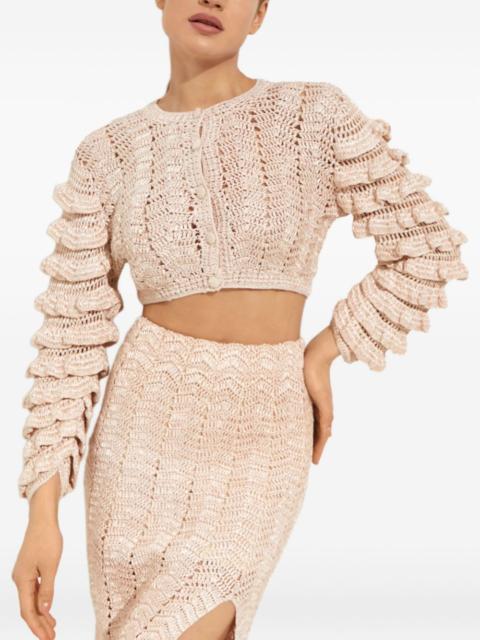 LoveShackFancy Junice ruffled cardigan