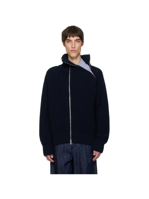 Dries Van Noten Black Zipped Wool Jacket