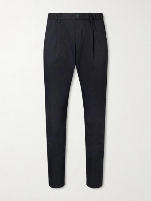 Herno Tapered Pleated Stretch-Twill Trousers