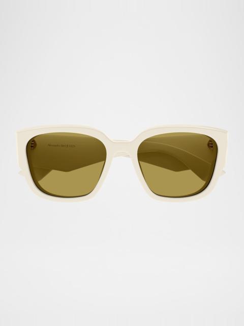 Alexander McQueen Rectangle Acetate Sunglasses