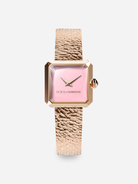 Dolce & Gabbana Sofia red gold watch