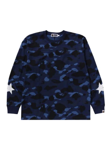 BAPE Color Camo Relaxed Fit Long-Sleeve Tee 'Navy'