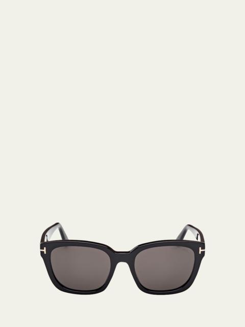 TOM FORD Haylay Acetate Rectangle Sunglasses