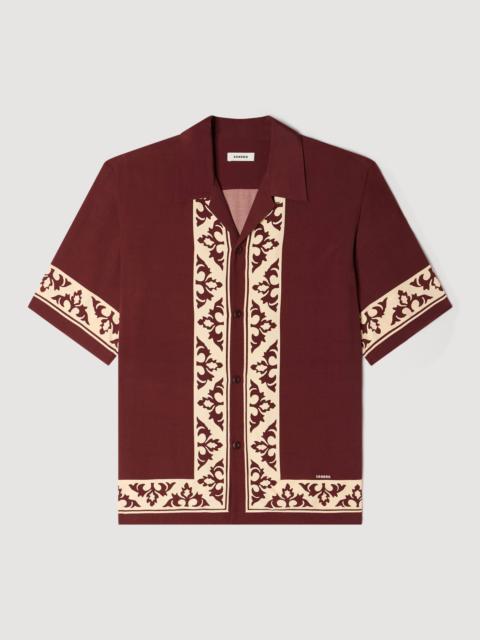 Sandro CONTRAST PRINT LOOSE-FIT SHIRT