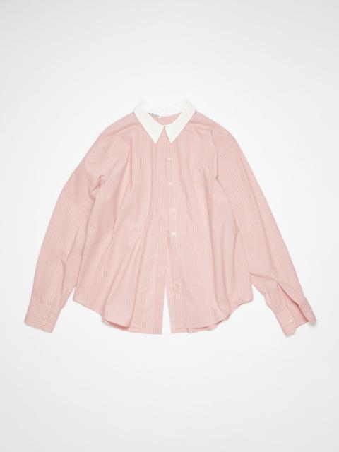 Acne Studios Classic long sleeved shirt - Salmon pink/white